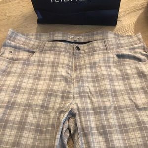 Peter Millar Five Pocket Plaid Golf Pants